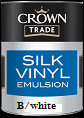 crown trade silk vinyl b/ white